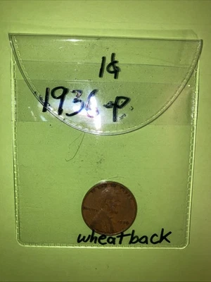1936-P Lincoln Wheat Cent 1c Circulated Coin VG Details FREE SHIPPING - Image 1 of 3