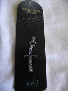 SCHMUCK für Handy - Motiv INITIALBUCHSTABE T - Strass weiß - Bild 1 von 1