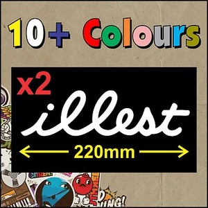 illest Flatface STICKER DECAL JDM TURBO DRIFT x2 - HIGH QUALITY - Large - Picture 1 of 2