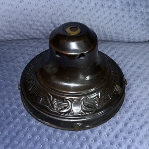 VINTAGE  PENDANT LIGHT FIXTURE  6"  NO CHAIN OR SOCKET   STAMPED METAL - Picture 1 of 9