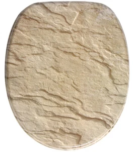 WC SITZ TOILETTENDECKEL KLODECKEL SITZE DECKEL MIT ABSENKAUTOMATIK SAND STONE - Bild 1 von 7