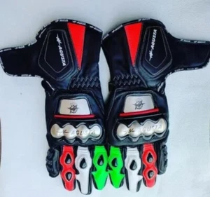 MV Agusta Motorcycle Leather Racing Gloves Motorbike Riding Gloves All Sizes - Bild 1 von 3
