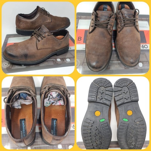 Timberland UK 8.5 Crestfield Oxford scarpe da uomo impermeabili Timberdry marrone