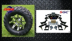 CLUB CAR PRECEDENT GOLF CART 6" A-ARM LIFT KIT + 12" WHEELS and 22" M/T TIRES - Picture 1 of 6
