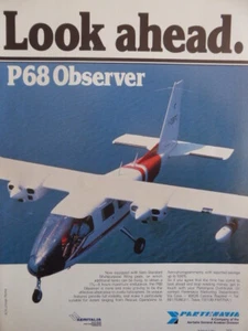1/1984 PUB AERITALIA PARTHENAVIA P68 OBSERVER AIRCRAFT FLUGZEUG ORIGINAL ANZEIGE - Bild 1 von 1
