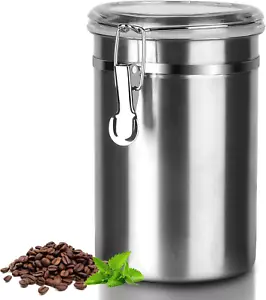 Airtight Coffee Canister – Stainless Steel Coffee Bean & Ground Storage, 1.8L - Picture 1 of 12