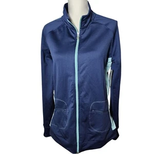 Alo CoolFit Full Zip Jacke Damen 2XL (fällt kleiner aus) marineblau türkis Athleisure - Bild 1 von 10