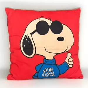 Vintage PEANUTS Snoopy Joe Cool Stay Cool Throw Pillow 18" x 16" - Picture 1 of 4