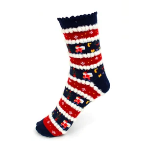 Women Christmas Holidays Novelty Dress Socks Size 9-11 Shoe Size 4-10 Black Red - Bild 1 von 5