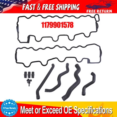 VALVE COVER GASKET + BREATHERS HOSE FOR MERCEDES V8 C CL CLK CLS E G ML S SL SLK Foto 1 de 4