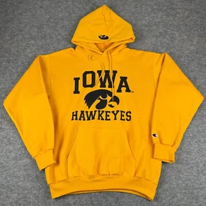 Champion Iowa Hawkeyes Hoodie Sweatshirt Gold Mens Medium M - Picture 1 of 9
