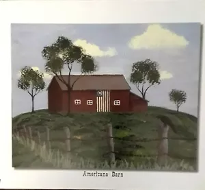 Billy Jacobs "AMERICANA BARN" Farm, Country Landscape Art Print 8.5x11 - Picture 1 of 1