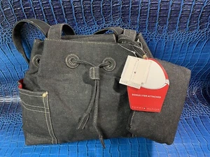 Tommy Hilfiger Blue Denim Handbag New - Picture 1 of 9