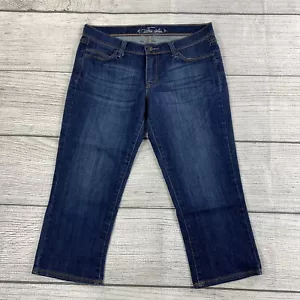 Old Navy Ultra Blue Jeans Capri Women Size 6 R Denim Low Rise Pants - Stretch - Picture 1 of 12