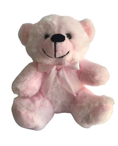 New 6" Soft Pink Comfort Plush Teddy Bear Animal Gift - Picture 1 of 2