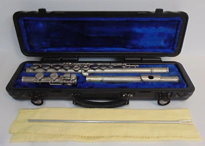 Flute Selmer Model 1206 Silver Plated Hard Case Cleaning Tool Made in USA 26.5" - Image 1 of 4