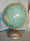 Vintage Crams Imperial 12" World Globe On Metal Stand George F. Made In U.S.A.