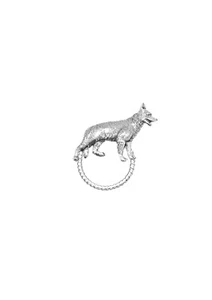 pp-d09 German Shepherd Dog Brooch drop hoop stylish Holder For Glasses etc - Foto 1 di 1