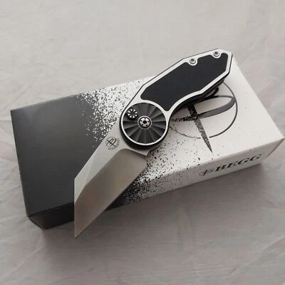 Begg Knives Micro Burst Rosette Button Lock Aluminum & G10 Folding Knife 061 - Image 1 of 4