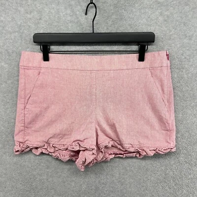 Ann Taylor LOFT Shorts Womens Size 8 Pink Ruffle Flat Front Dress - Image 1 of 4