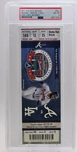 Ozzie Albies MLB Debut Rookie Rc Ticket Stub Atlanta Braves 8/1 2017 PSA 9 - Picture 1 of 12