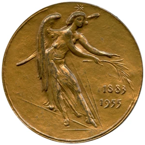 MEDALLA DE BRONCE PINTOR FRANCÉS FRANCIA MAURICE UTRILLO POR CORBIN 68MM 147G - Imagen 1 de 4