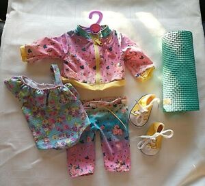 Yoga Outfit & Mat Set 18" Doll Clothes Outfit ~Fits American Girl OG Dollie & Me