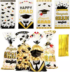 Graduation Treat Bags, Graduation Cellophane Treat Bags, 100 PCS Graduation Gift - Picture 1 of 7
