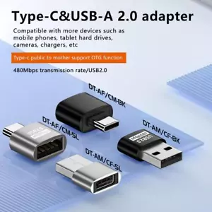Cable convertidor adaptador USB-C tipo C macho a USB 2.0 tipo A hembra OTG nuevo - Imagen 1 de 14