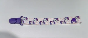 Cute Handmade Dummy Pacifier Saver Clip Baby Shower Girls My Little Pony Purple - Picture 1 of 1