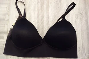 Maidenform Triangle Bralette Basically Sexy Mesh Trim Black Sz 2XL/9 Wireless - Picture 1 of 9