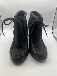 Wittner LANE Ladies Shoes US 8 Eur 39 Black Leather Moccasin Ankle Booties - Picture 1 of 13