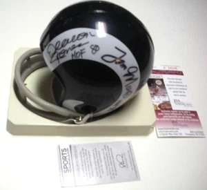 DEACON JONES,TOM MACK,ROMAN GABRIEL RAMS,HOF JSA/COA SIGNED MINI HELMET - Picture 1 of 3