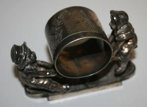 Victorian KIDS TEETER TOTTER Silver Plated Napkin Ring Toronto SP Co #1158 - Picture 1 of 6