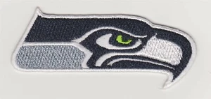 Seattle Seahawks 2 15/16" x 1 3/8" bestickt Bügelbild Patch *Neu* #245 - Bild 1 von 1