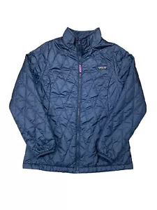 Kids Patagonia Nano Puffer Quilt Full Zip Navy Jacket XL - Picture 1 of 6
