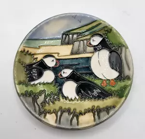 Moorcroft Puffins Pin Dish - Designed By Carole Lovatt - Picture 1 of 9