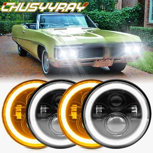 4pcs 5.75" LED Headlights Hi-Lo 6500K White for buick Electra LeSabre Skylark - Picture 1 of 12