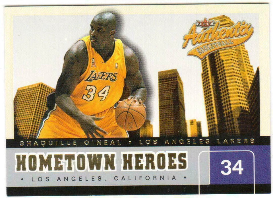 2002-03 FLEER AUTHENTIX #17 of 20 SHAQUILLE O'NEAL HOMETOWN HEROES GOLD - Image 1 of 1