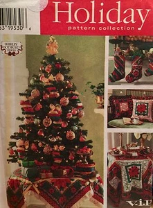 NEW & VINTAGE CHRISTMAS HOLIDAY DECORATION SEWING PATTERN 7369 - Picture 1 of 2