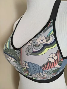34B Victoria's Secret Sport VS PINK Incredible Bra Blue Floral Padded Anonymous - Picture 1 of 9