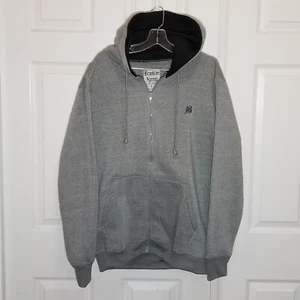 Brooklyn Xpress Felpa con Cappuccio Full Zip Grigio Spessa Uomo Large - Foto 1 di 13