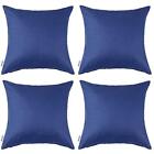 Pack of 4 Decorative Outdoor Waterproof Pillow Covers Square Garden Cushion C...
