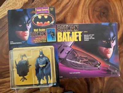 Batman Batjet from The Dark Knight Collection 1990 Kenner +Action Figure MOC! - Image 1 of 4