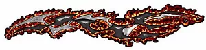Flame tribal rip vinyl graphic decal motorcycle go kart race car decals - Picture 1 of 2