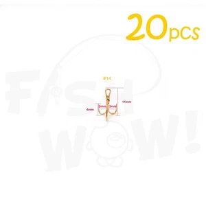 20pcs Fish WOW! Fishing 3x Treble Gold Hook Size #14 premium quality Tiny Size  - Picture 1 of 4