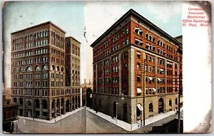 Postal publicada 1908 Germania Insurance Manhattan edificio de oficinas Saint Paul MN - Imagen 1 de 2