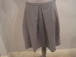 NWT ANNE KLEIN Black & White Check Mini Skirt Size 8 Lined MSRP $89.00 - Picture 1 of 9