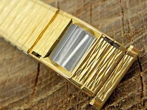 Speidel Calendar Vintage NOS Watch Band 19mm Yellow Gold Filled Unused Expansion