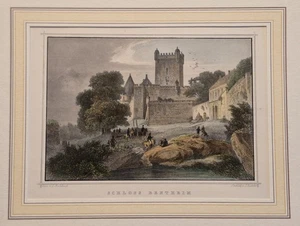 Schloß Bentheim echter alter wunderschön kolorierter Stahlstich 1844 - Picture 1 of 1